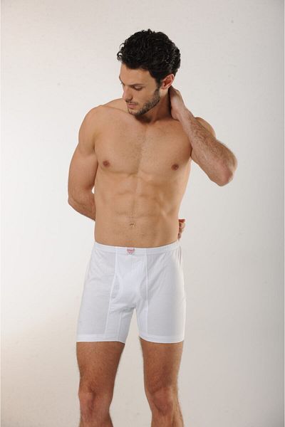 Hmd 202 100% Cotton Men's Boxer Briefs - White