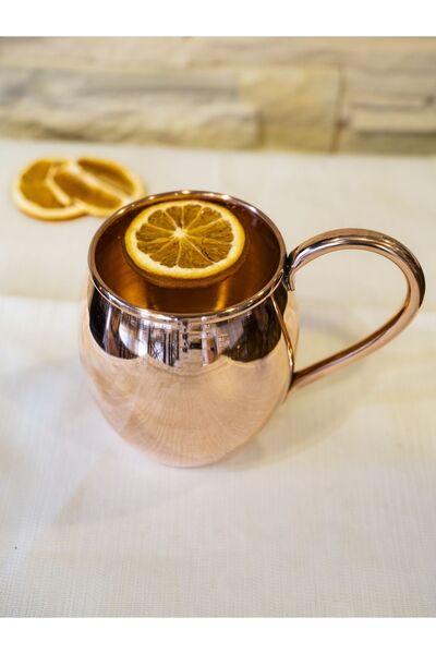 Bakır Concept Copper Kupa Cup, Non-Brass, Chubby Model, Bright Color