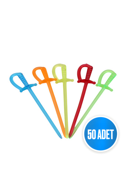 sinisgroupelektronik Plastik Cips Çatalı Kılıç 50 Adet/paket Cips Meyve, Tatl...