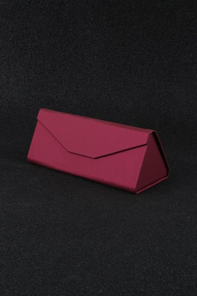 Max Polo Special Design Magnetized Leather Glasses Box Claret Red Mxpkılıfr03