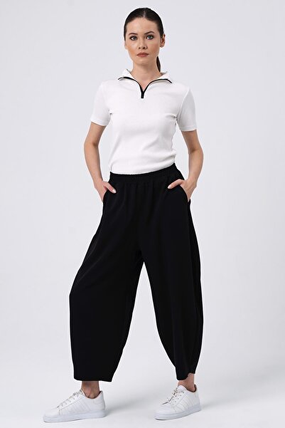 ALEXANDERGARDI Pantaloni largi cu talie elastică (B22-14500)