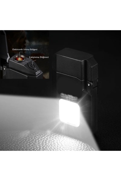 newnet Q-max Type-c Şarjlı 10watt Şarjlı El Feneri - Şarjlı Çakmak ( Rüzgarda...