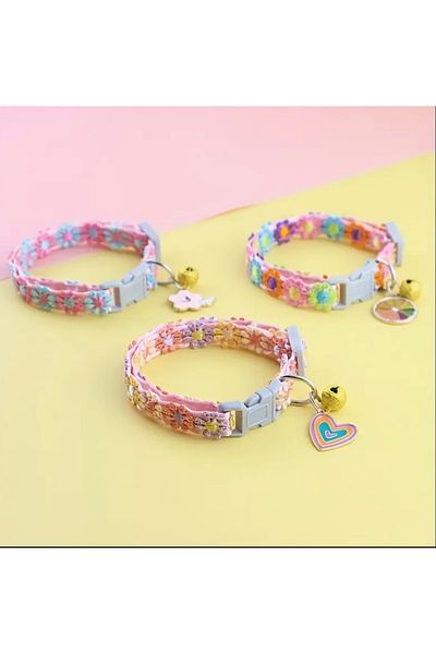 OzzTakı Embroidered Flower Leash