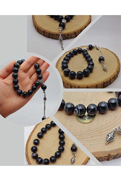 Yasamtohumu Akik Taşı 17lik Efe Tesbih 14mm (54394)