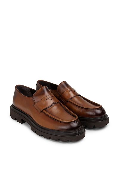 Deery Ανδρικά Loafer Παπούτσια από γνήσιο δέρμα Tan Color