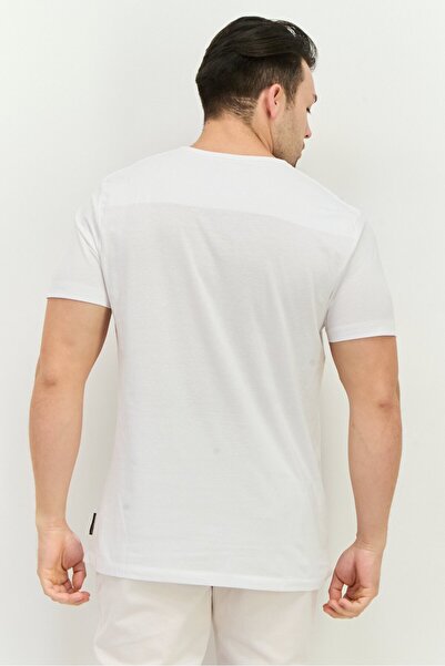 French Connection Men Crew Neck Short Sleeve Brand Logo T-Shirt, White