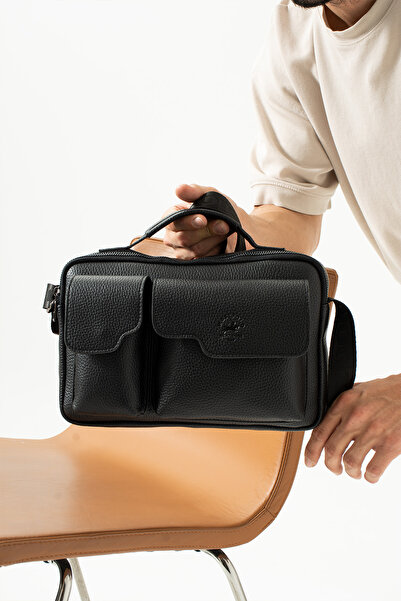 BYCRAFT deri mıknatıs kapaklı erkek bay postacı çantası