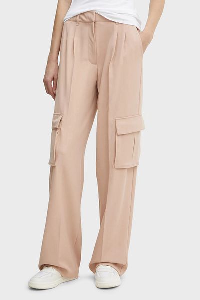 Guess Matea Regular Fit High Waist Loose Wide Leg Cargo Pants W5Rb41Wgx02 Pants W5Rb41 Wgx02 F