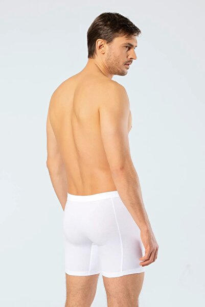 Cacharel 1336 Мъжки боксерки с лента от ликра и дълъг крачол - бели