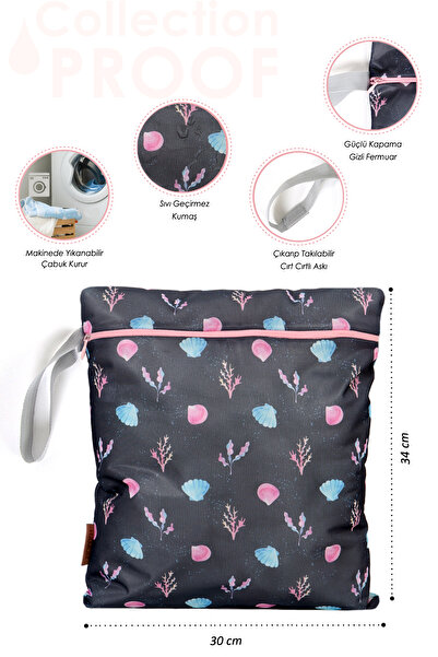 HAMUR Baby Proof Clothing Bag - Swimsuit, Wet Dry Clothes, Liquid Proof, Dirty Clean Laundry Bag