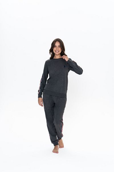 U.S. Polo Assn. Γυναικεία οικιακά ρούχα με άδεια USPA - Anthracite Melange, Σετ 2