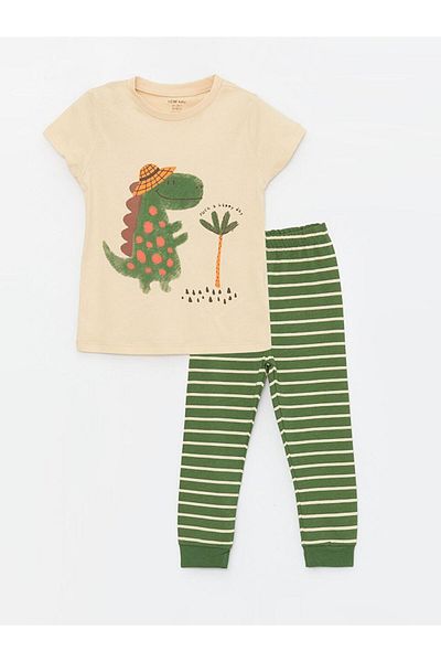 LC Waikiki Crew Neck Printed Short Sleeve Baby Boy Pajama Set (S4)