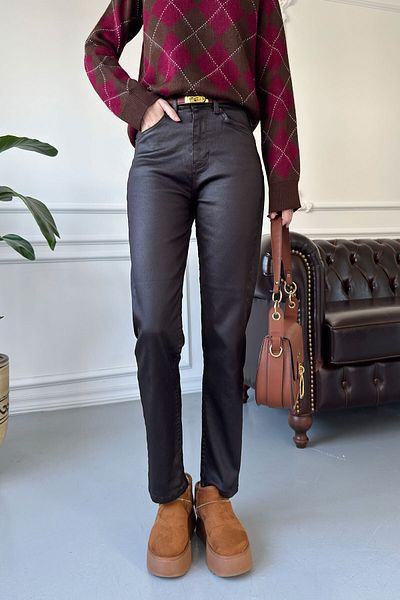 MAGARDE Γνήσιο Boyfit Jean - Επικαλυμμένο, Καφέ