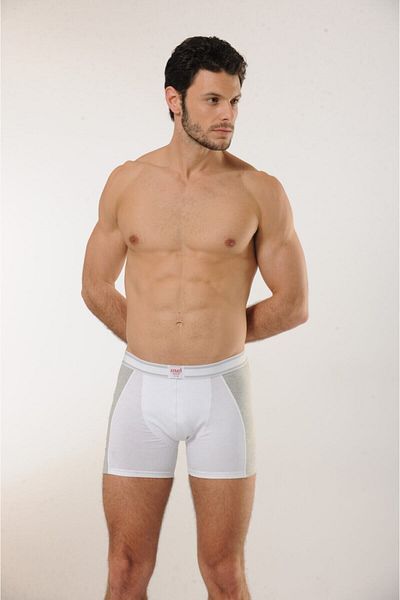 Hmd Ανδρικό σλιπ μπόξερ 308 Cotton Lycra - Λευκό