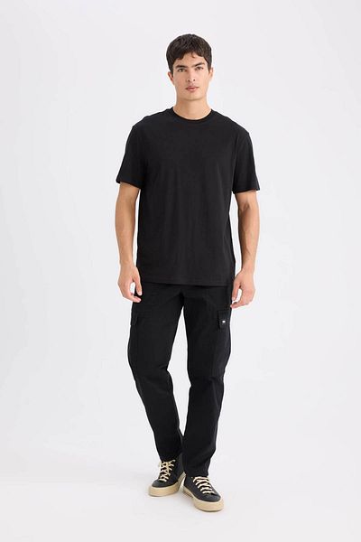 DeFacto Μαύρο ανδρικό T-Shirt V7699AZ/BK81
