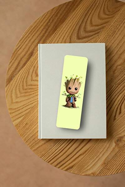 PESHLİSTORE إشارة مرجعية معدنية صغيرة Groot (مطبوعة على وجه واحد)