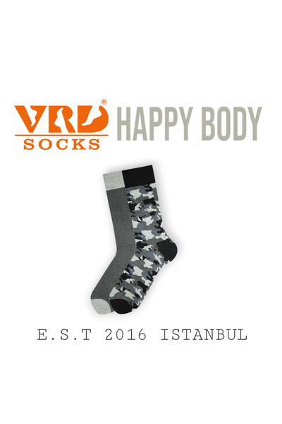 HAPPYBODY SOCKS Men's Socket 2-Piece - Camouflage Pattern, Washable Fabric, R...