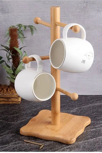 CASTLE KITCHEN Suport pentru pahare și căni din lemn de bambus