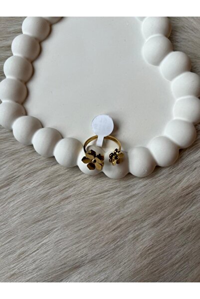 DENİZ ERKUL JEWELRY 2 خاتم زهرة مع تعديل الصلب