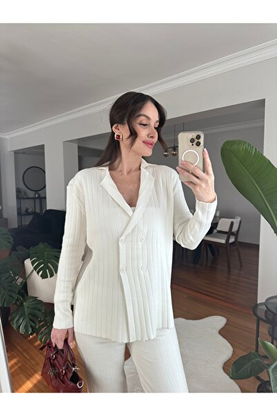 MODA Women's Knitwear White Set