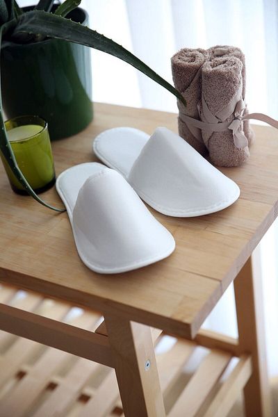 SANOR 10 Pairs of Non-Slip Sole Towel Hotel Slippers