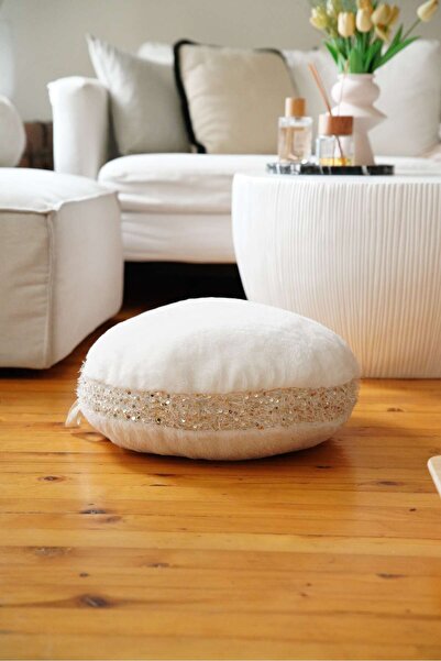 sevaradekor Yer Minderi Peluş Yer Minderi Puf Minder Petek Önü Minderi 50x50