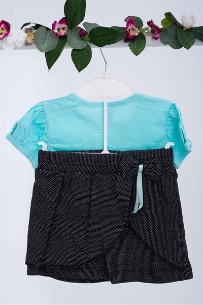 Purely Chic Happy Melon turquoise cotton suit