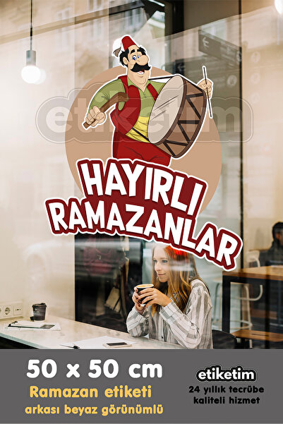 ETİKETİM Ramazan Davulcusu Duvar, Cam ve Kapı Sticker Etiket