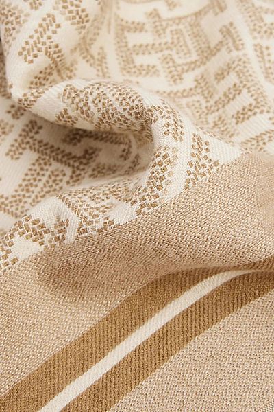Tommy Hilfiger Women's Monoplay Jacquard Scarf (Gelastopat) Cream