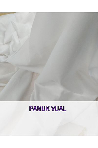 Kumaş Parça Βαμβακερό Voile σε λευκό χρώμα (Πλάτος 140 cm x Μήκος 110 cm)