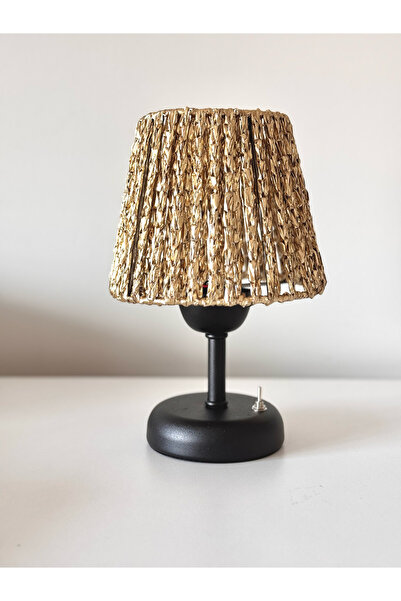 Genel Markalar El Yapımı Gold Başlık Masa Üstü Led Kablosuz Pilli Abajur, Mas...