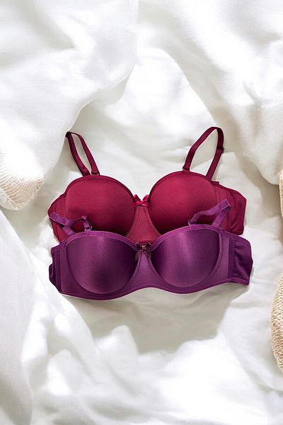 BLİSS WEAR FASHION Women's 2Li Economic Package Unfilled Bra