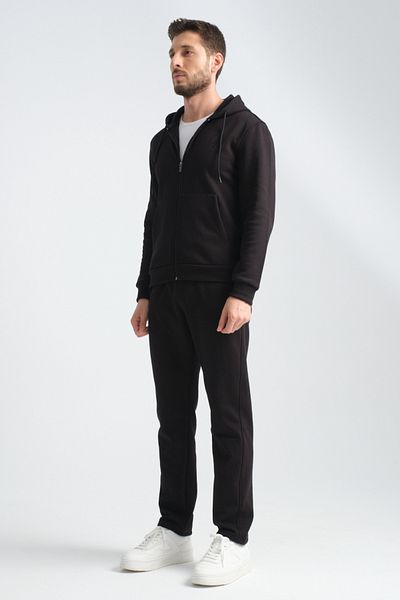 Shooter Men's Winter Tracksuit Set - Black, Hood, Lamb Raised, Regular Fit, Minimal Logo
