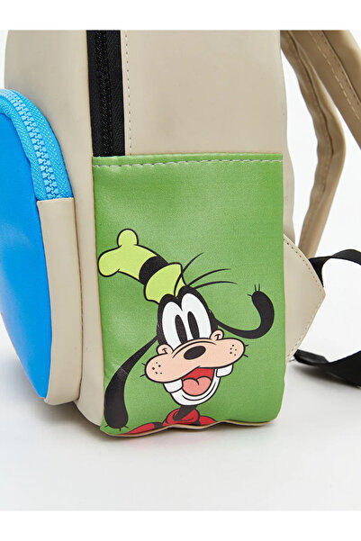 LC Waikiki LCW ACCESSORIES Bej Mickey Mouse Baskılı Erkek Çocuk Okul Çantası T T