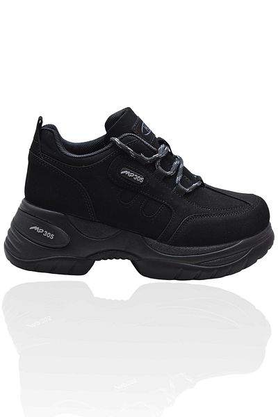 M.P. Mp 305zn - Full Orthopedic High Sole White Black Women's Sports Shoes Water Resistant