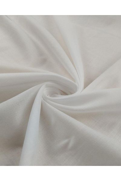 Kumaş Parça Βαμβακερό Voile σε λευκό χρώμα (Πλάτος 140 cm x Μήκος 110 cm)