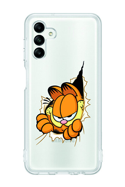 moonset Samsung Galaxy M34 5G Uyumlu Garfield Tasarımlı Baskılı Şeffaf Telefo...