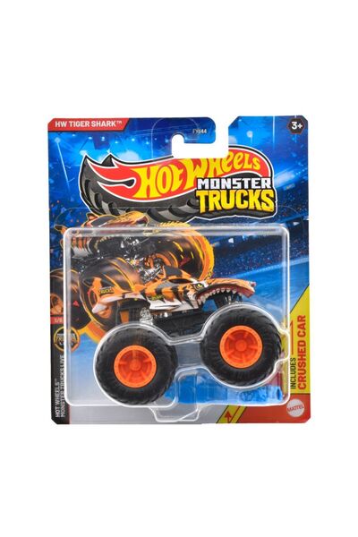Evelise HOT WHEELS MONSTER TRUCK MASINUTA TIGER SHARK SCARA 1:64