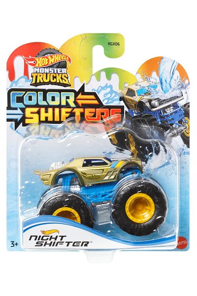 mattel HOT WHEELS MONSTER TRUCK NIGHT SHIFTER WITH COLOR CHANGERS 1:64 SCALE