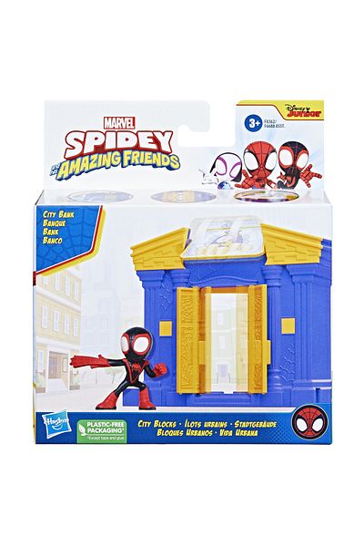Toys SPIDEY EXTRAORDINARY FRIENDS CITY BLOKS BUILDING SET BANK