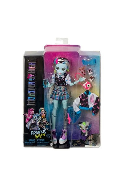 MONSTER HIGH FRANKIE STEIN DOLL WITH ANIMAL AND ACCESSORIES