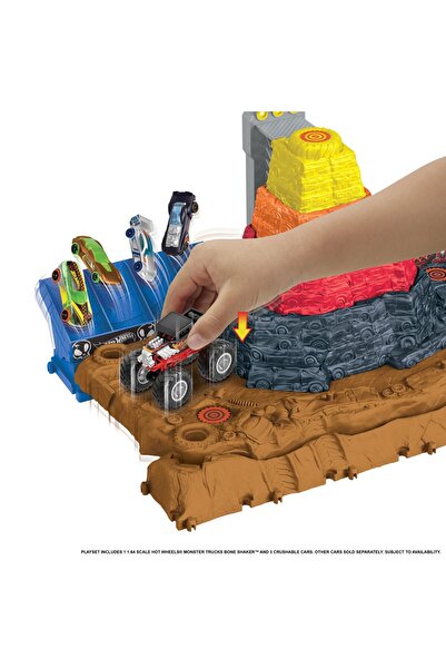 mattel HOT WHEELS MONSTER TRUCKS ARENA SMASHERS BONE SHAKER ARENA ULTIMATE CRUSH