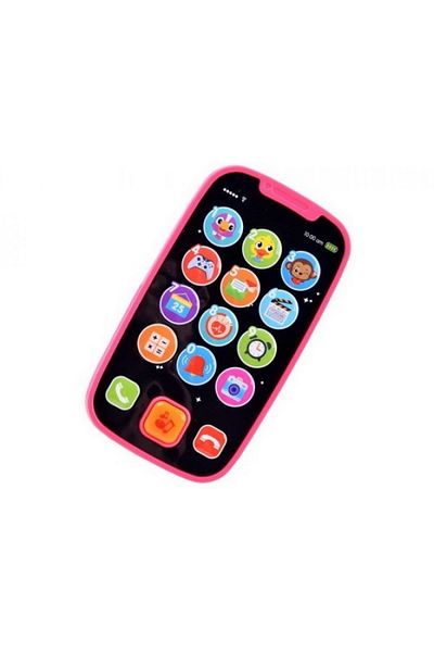 Jucarii Bebe PRIMUL MEU TELEFON SMART ROZ CU MUZICA SI LUMINI