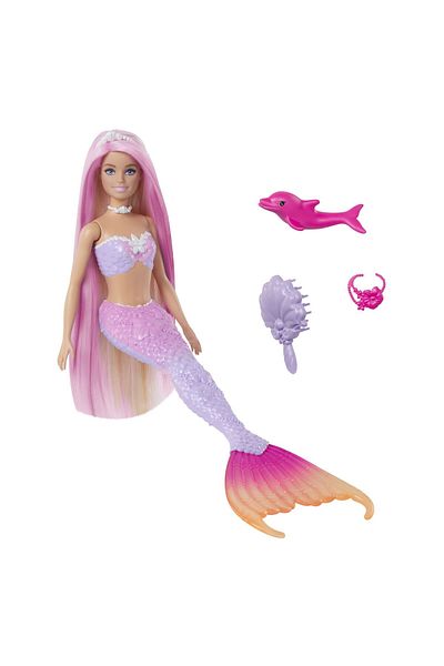 mattel BARBIE COLOR CHANGE MERMAID DOLL WITH PINK HAIR