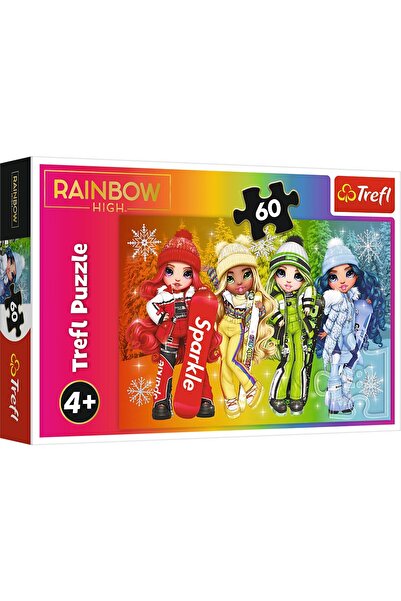 Trefl Puzzle 60 Păpuși Jucăușe Rainbow High