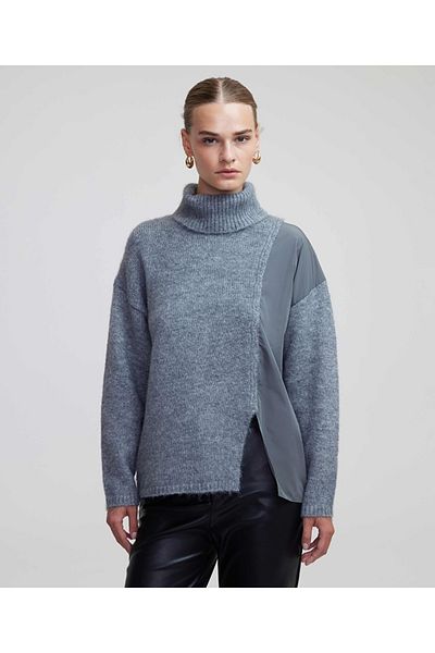 MISS IPEKYOL Melange Gray Women's Knitwear Sweater - Iw 6240050060