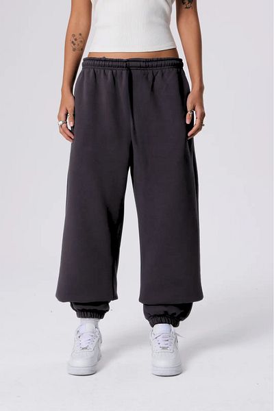 vladivosto Μεγάλο μέγεθος Loose Fit Ψηλόμεσο Unisex Oversize Φούτερ Μαύρο Γκρι Ανθρακί