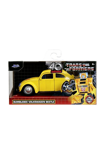 Evelise JADA TRANSFORMERS MASINUTA METALICA BUMBLEBEE VOLKSWAGEN BEETLE SCARA...