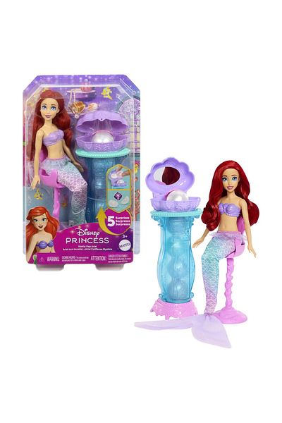 mattel Disney Princess Ariel Doll and Makeup Table with Surprises