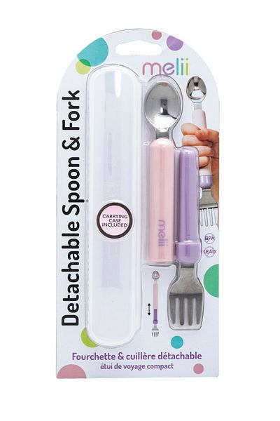 Melii SPOON-FORK SET, MELII, PINK&PURPLE